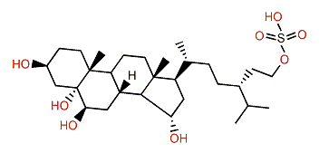 (24R)-24-Ethyl-5a-cholestane-3b,5,6b,15a,29-pentol 29-sulfate